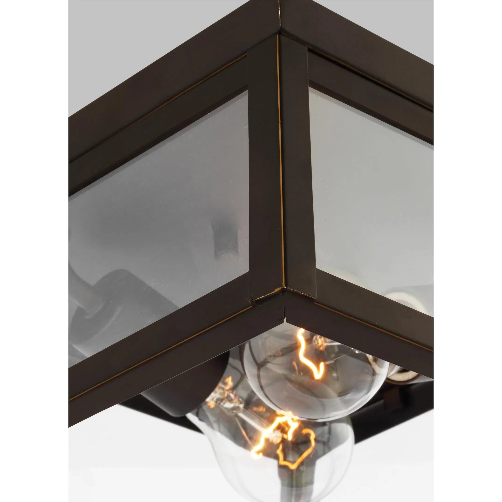 Founders Two Light Outdoor Flush Mount by Visual Comfort & Co.. Made from aluminum in a cottage & farmhouse style.