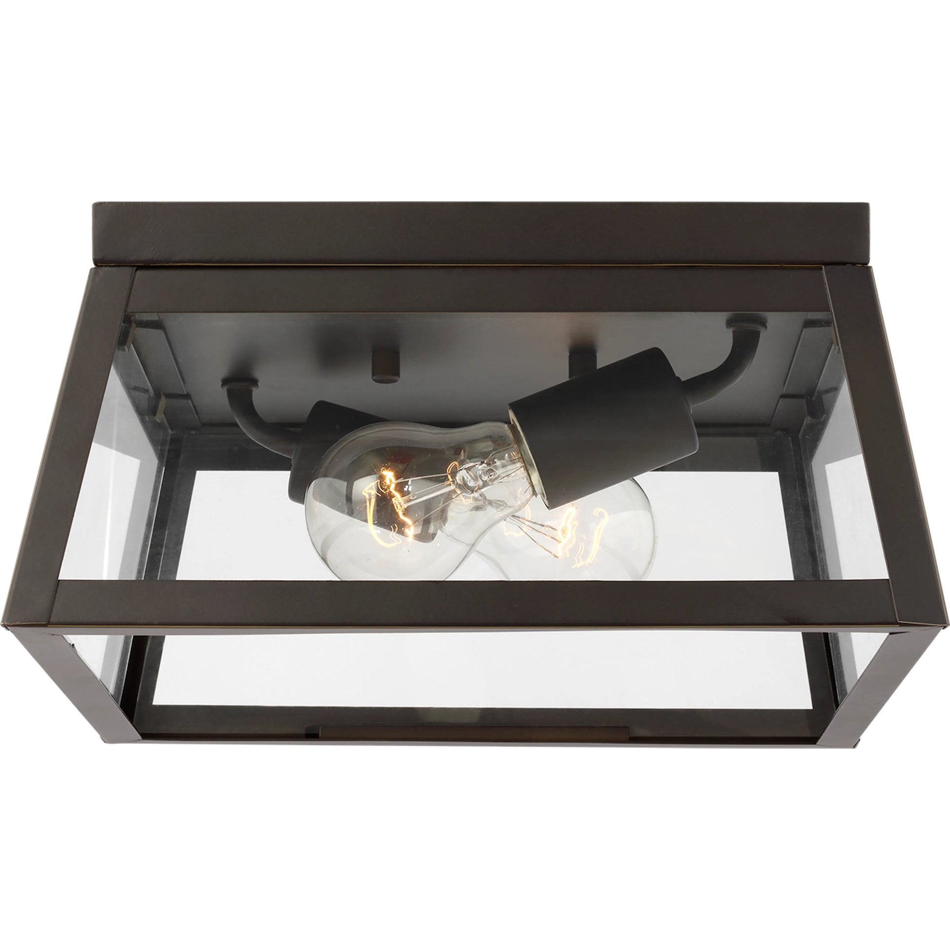 Founders Two Light Outdoor Flush Mount by Visual Comfort & Co.. Made from aluminum in a cottage & farmhouse style.