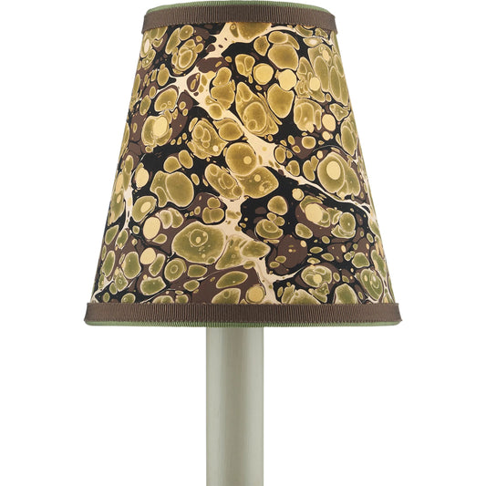 Marble Paper Tapered Chandelier Shade by Currey and Company. Made from paper in a modern style.