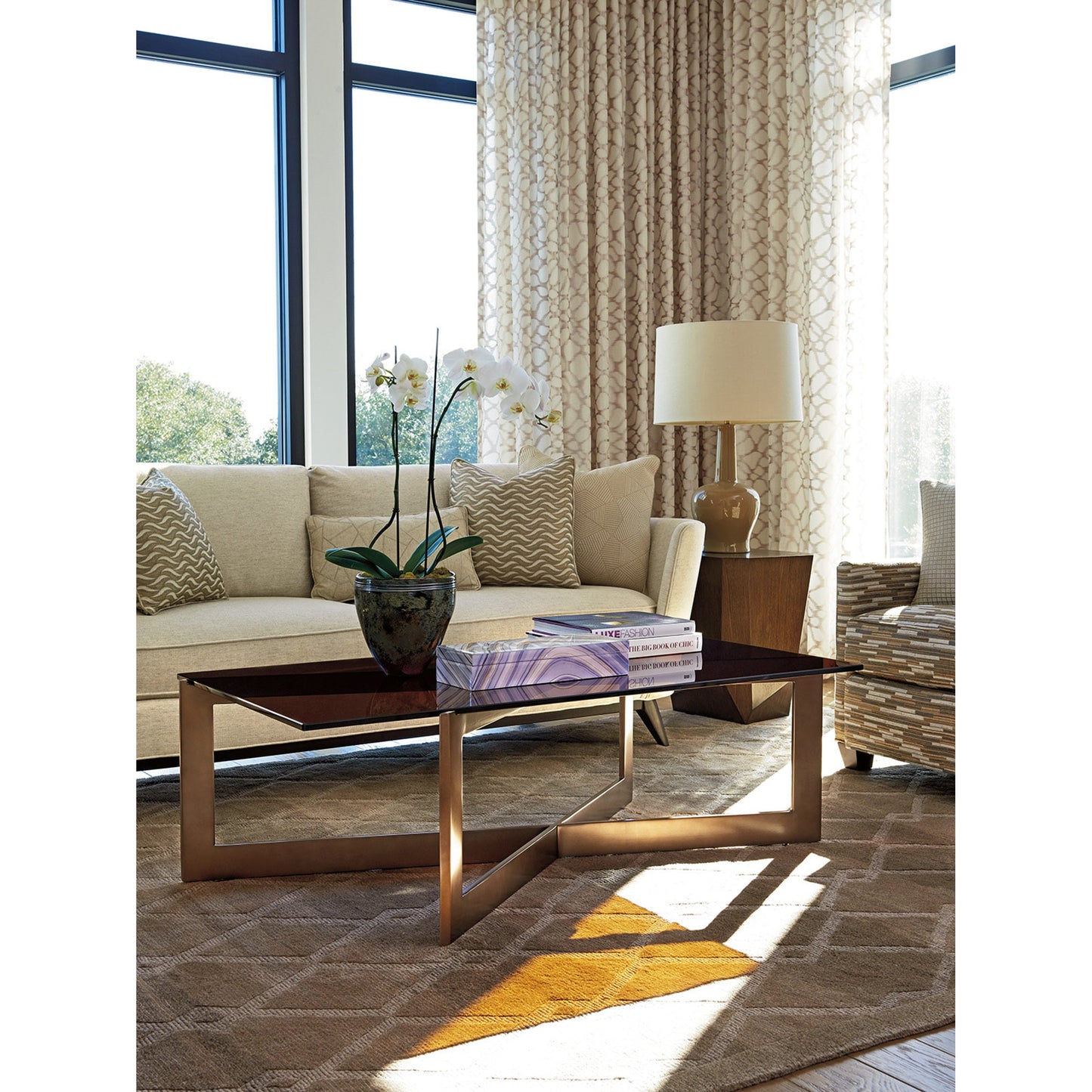 005 SR-835082 | Lifestyle | Aperture Cocktail Table by Lexington. Made from unique in a modern style.