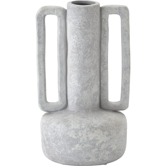 Bretagne Vase by Global Views in light grey. Made from ceramic in a rustic style.