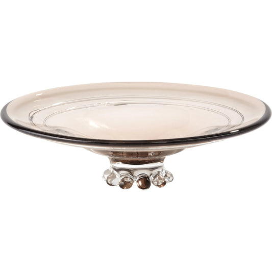 Verre Lisse Plate by Global Views. Made from glass in a transitional style.
