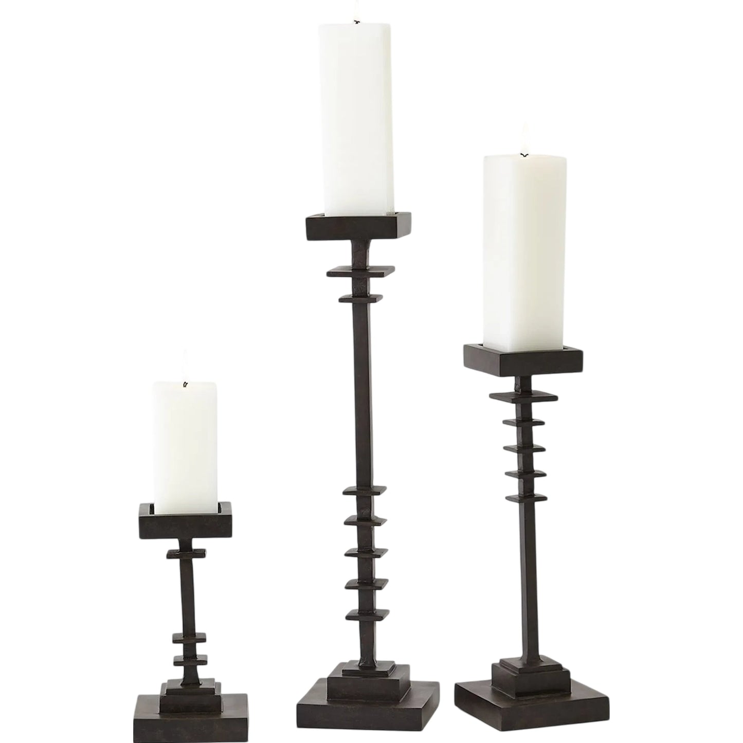004 SI-2323339,SI-2323340,SI-2323341 | Additional Silo | Corentin Candle Holder by Global Views. Made from unique in a traditional style.