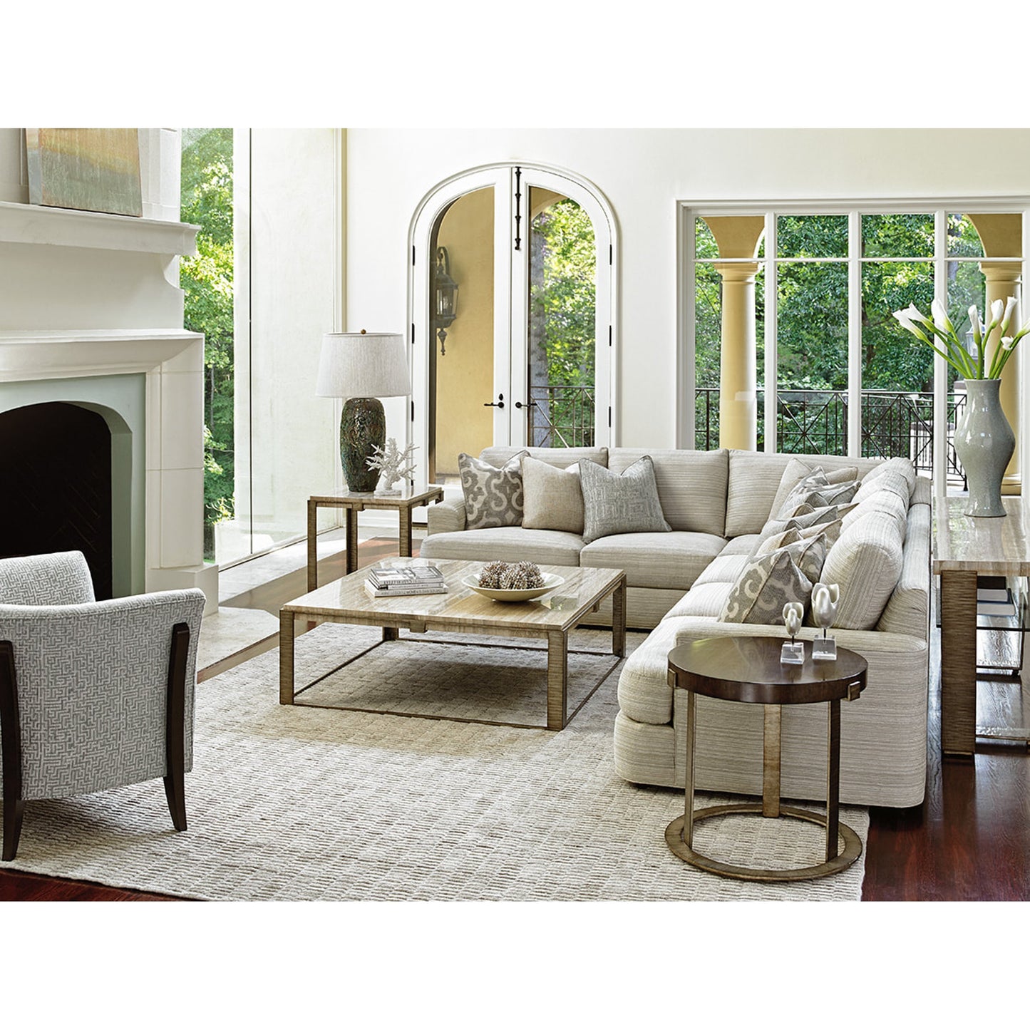 004 SR-835706 | Lifestyle | Stone Canyon Lamp Table by Lexington. Made from unique in a modern style.