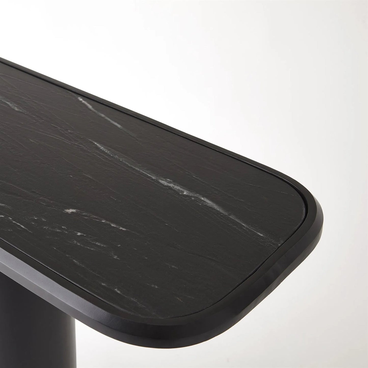 003 SI-2323865 | Closeup | Kyrtos Console by Global Views in black, red and marble. Made from unique in a modern style.