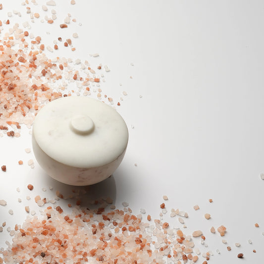 Bennett Storage Bowl by Jamie Young in white. Made from marble in a modern style.