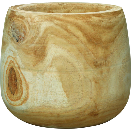 Brea Wooden Vase by Jamie Young in natural. Made from paulownia wood in a eclectic & global style.