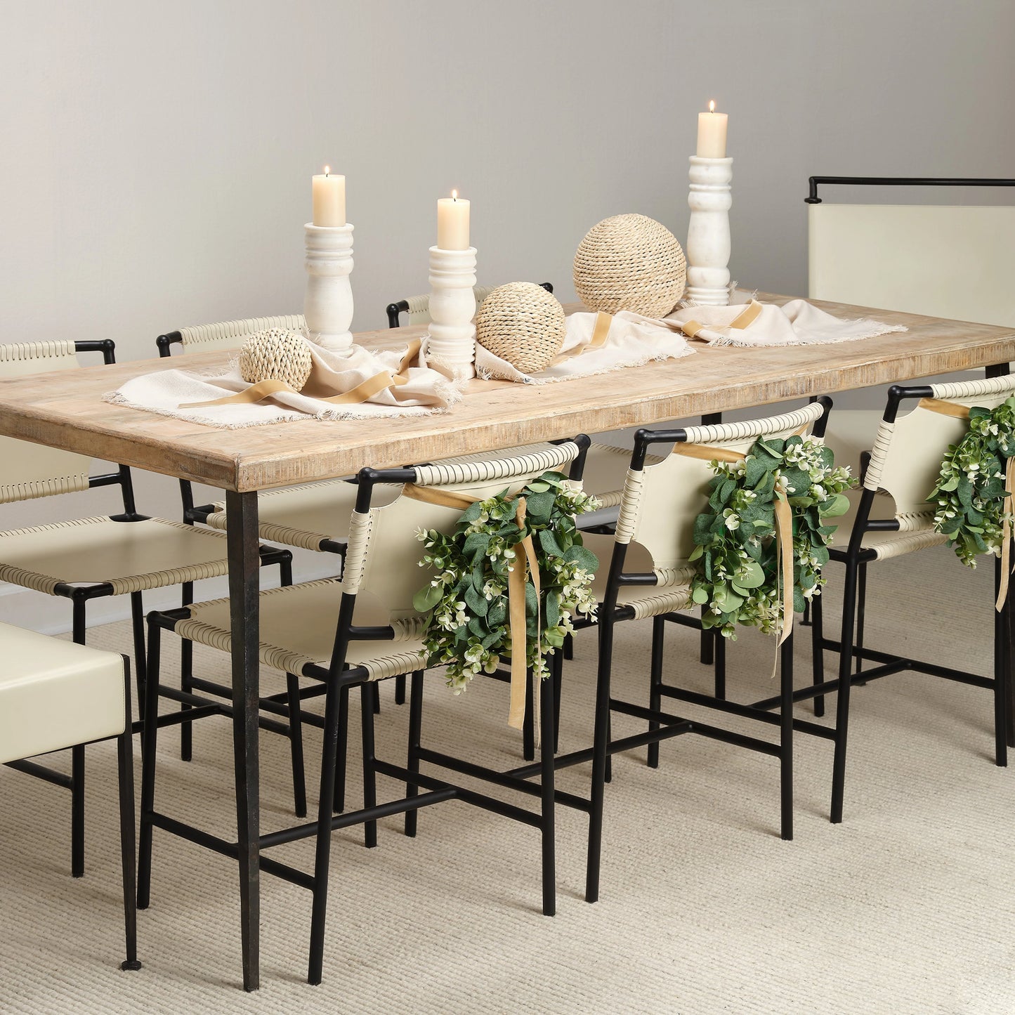 006 SI-1961267 | Lifestyle | Monument Candlesticks by Jamie Young in white. Made from marble in a modern style.