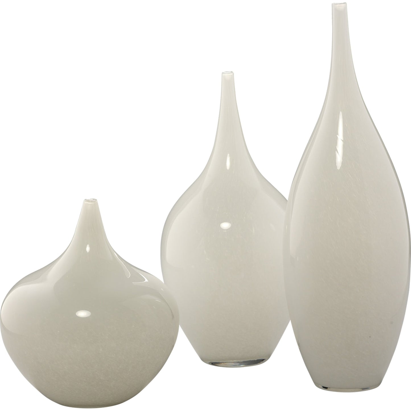 001 SR-708014 | Additional Silo | Nymph Decorative Vases by Jamie Young in white. Made from glass in a coastal style.