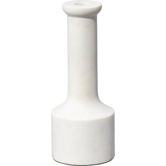 Trumpet Candlesticks by Jamie Young in white. Made from marble in a modern style.