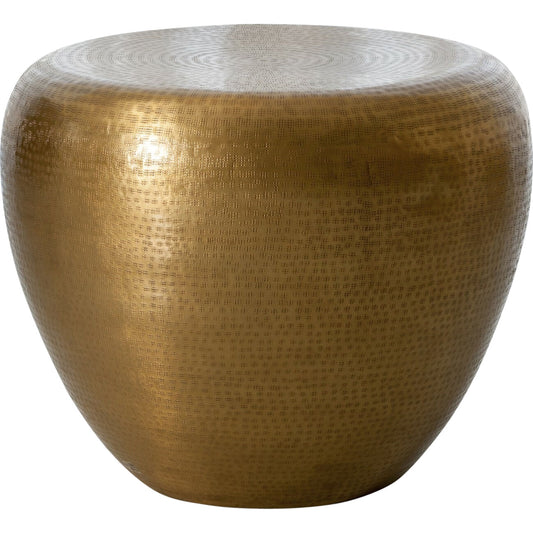 Goa End Table by Global Views in antique brass. Made from brass in a eclectic & global style.