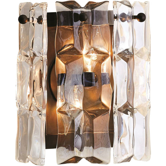 001 SR-827952 | Primary Silo | Prism Wall Sconce by Global Views in bronze. Made from iron, brass, glass in a transitional style.