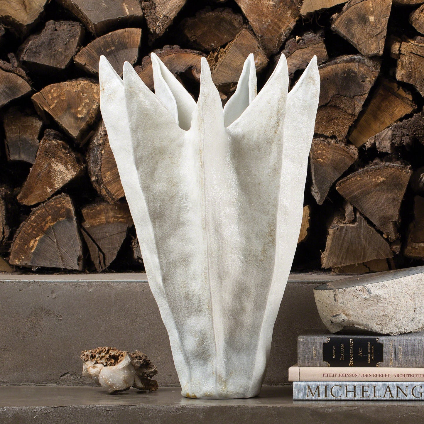 002 SR-700705 | Lifestyle | Amaryllis Vase by Global Views. Made from porcelain in a eclectic & global style.