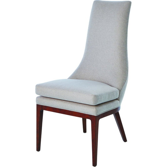 Isabella Dining Chair by Global Views in candid fleece. Made from rubberwood in a transitional style.
