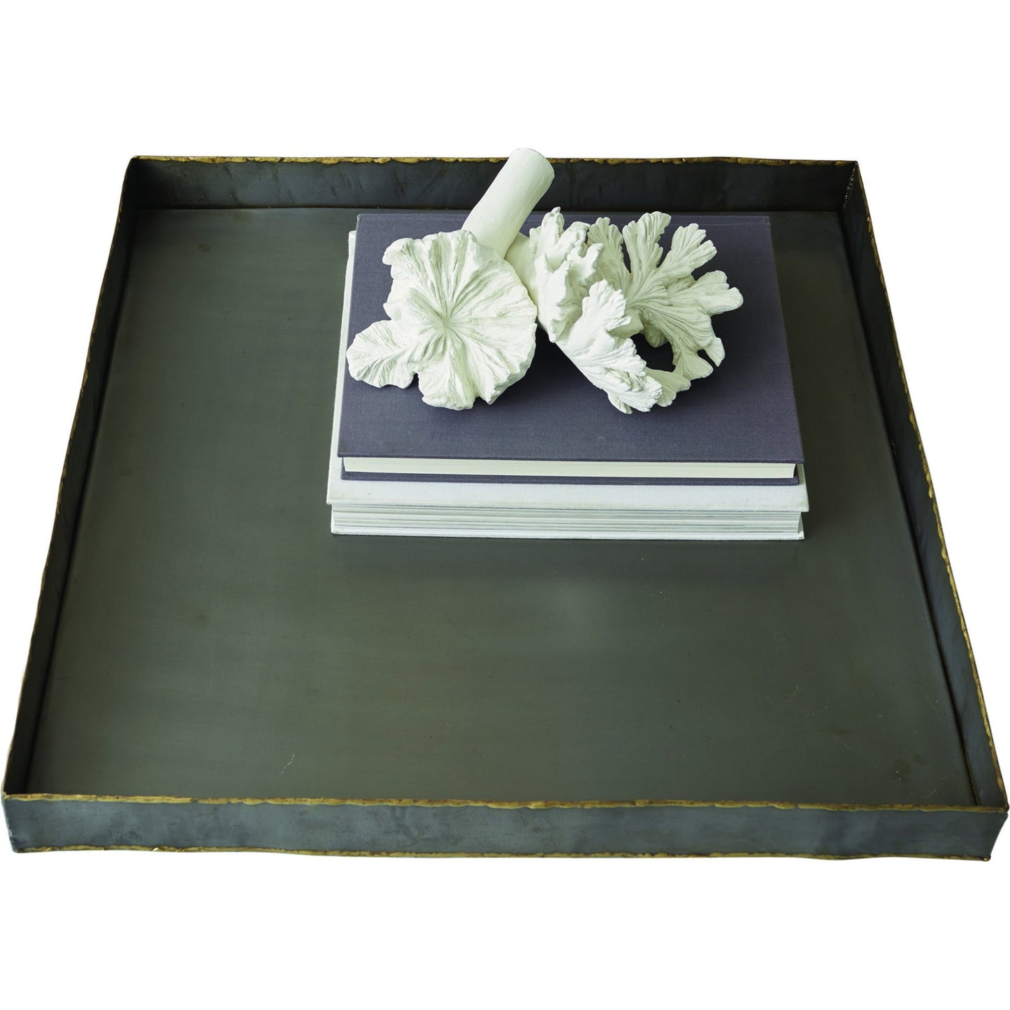 002 SR-701519 | Additional Silo | Laforge Ottoman Tray by Global Views. Made from iron in a modern style.