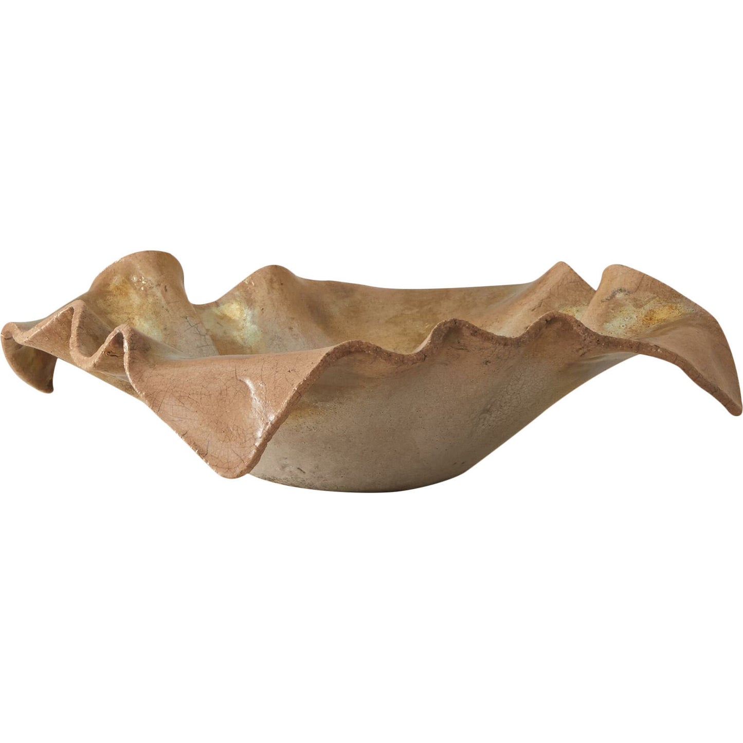 001 SR-827752 | Additional Silo | Folded Ripple Bowl by Global Views in raku. Made from ceramic in a eclectic & global style.
