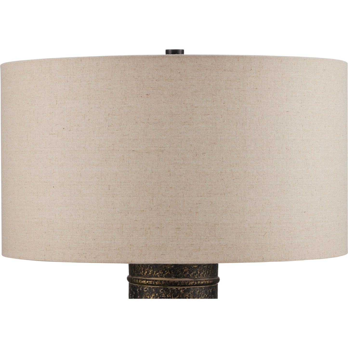 004 SI-2133870 | Closeup | Braille Table Lamp by Currey and Company in antique brass. Made from aluminum in a modern style.