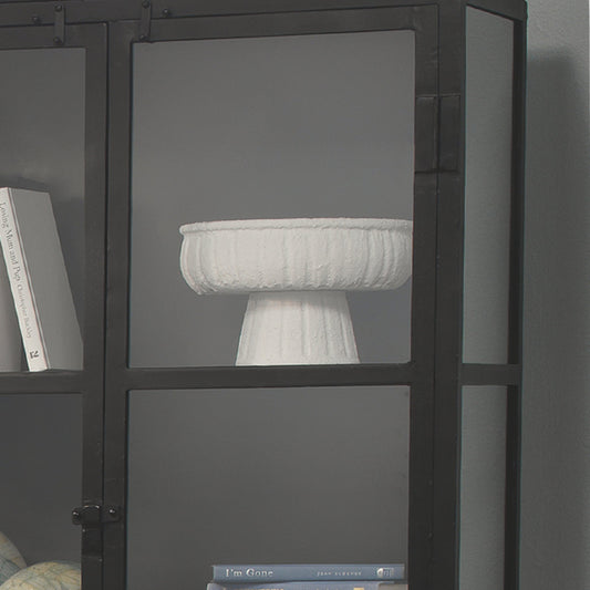 Aegean Pedestal Bowl by Jamie Young in matte white. Made from ceramic in a cottage & farmhouse style.