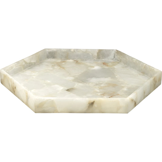 Antonia Tray by Jamie Young in alabaster. Made from alabaster in a modern style.