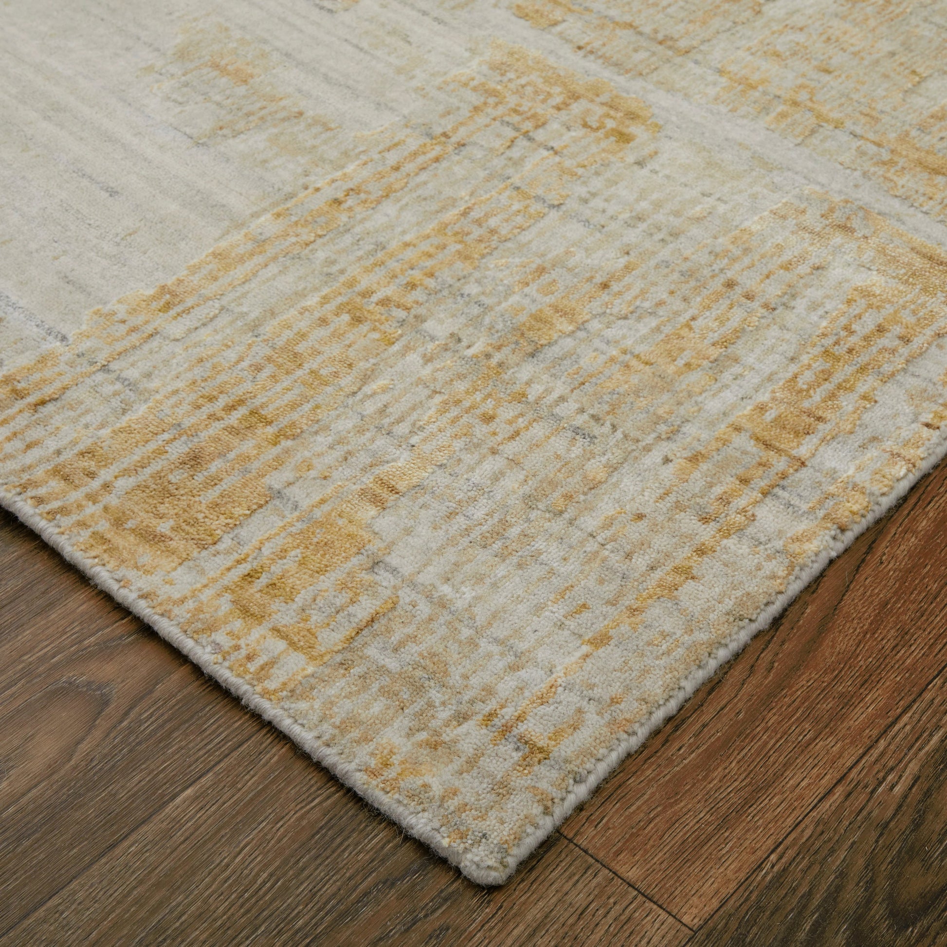 Eastfield Rug - EAS69FTF by Feizy in yellow, ivory, gold. Made from viscose, wool in a unique style.