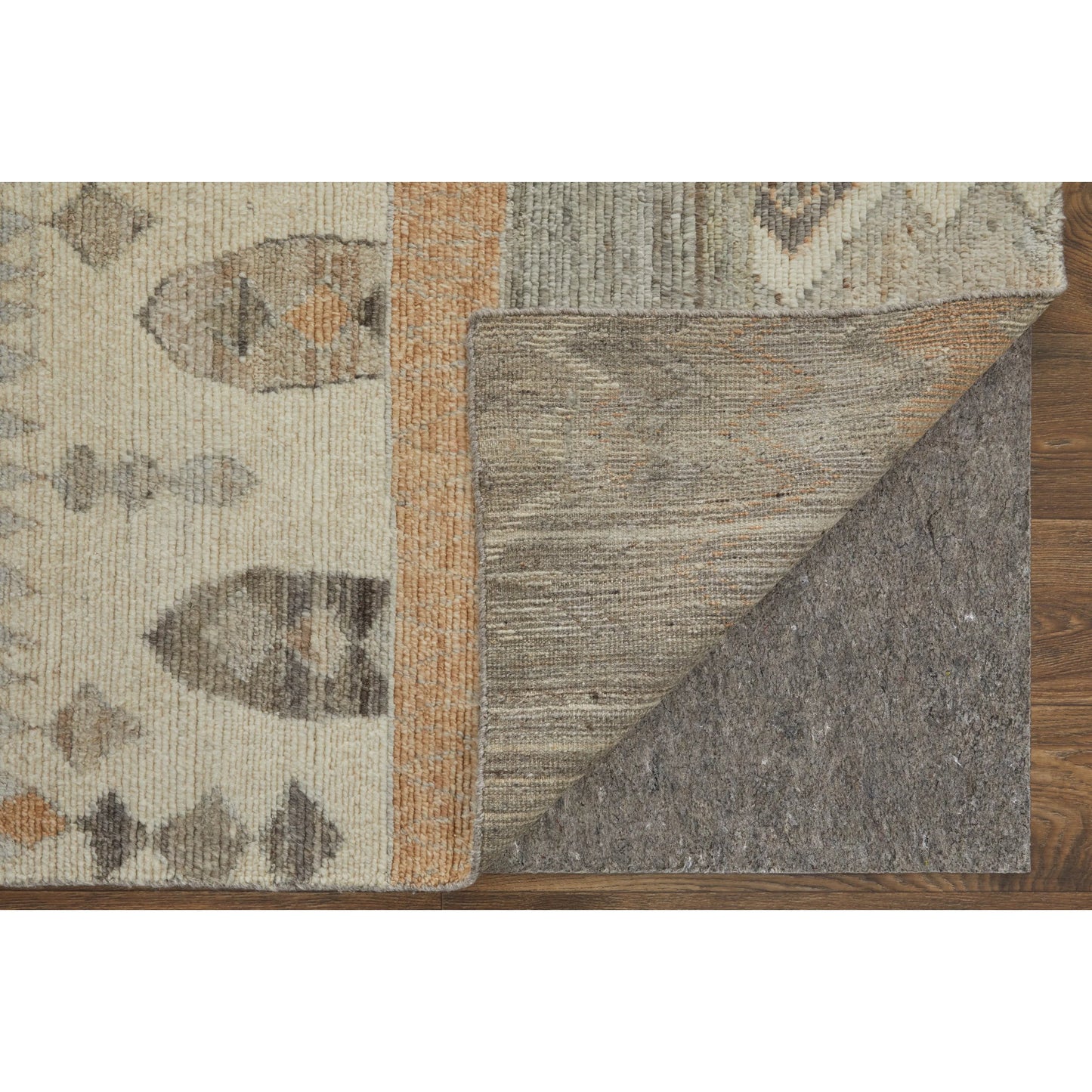 003 SI-2238394,SI-2238395,SI-2238396,SI-2238397,SI-2259673 | Closeup | Kasbah Moroccan Rug - KAS69FZF by Feizy in ivory, gray, orange. Made from wool in a unique style.