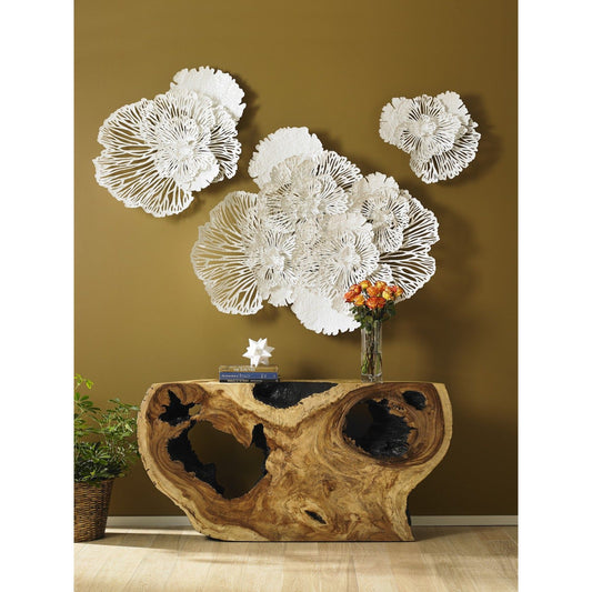 Flower Wall Art White by Phillips Collection in white and powder coat. Made from metal in a eclectic & global style.