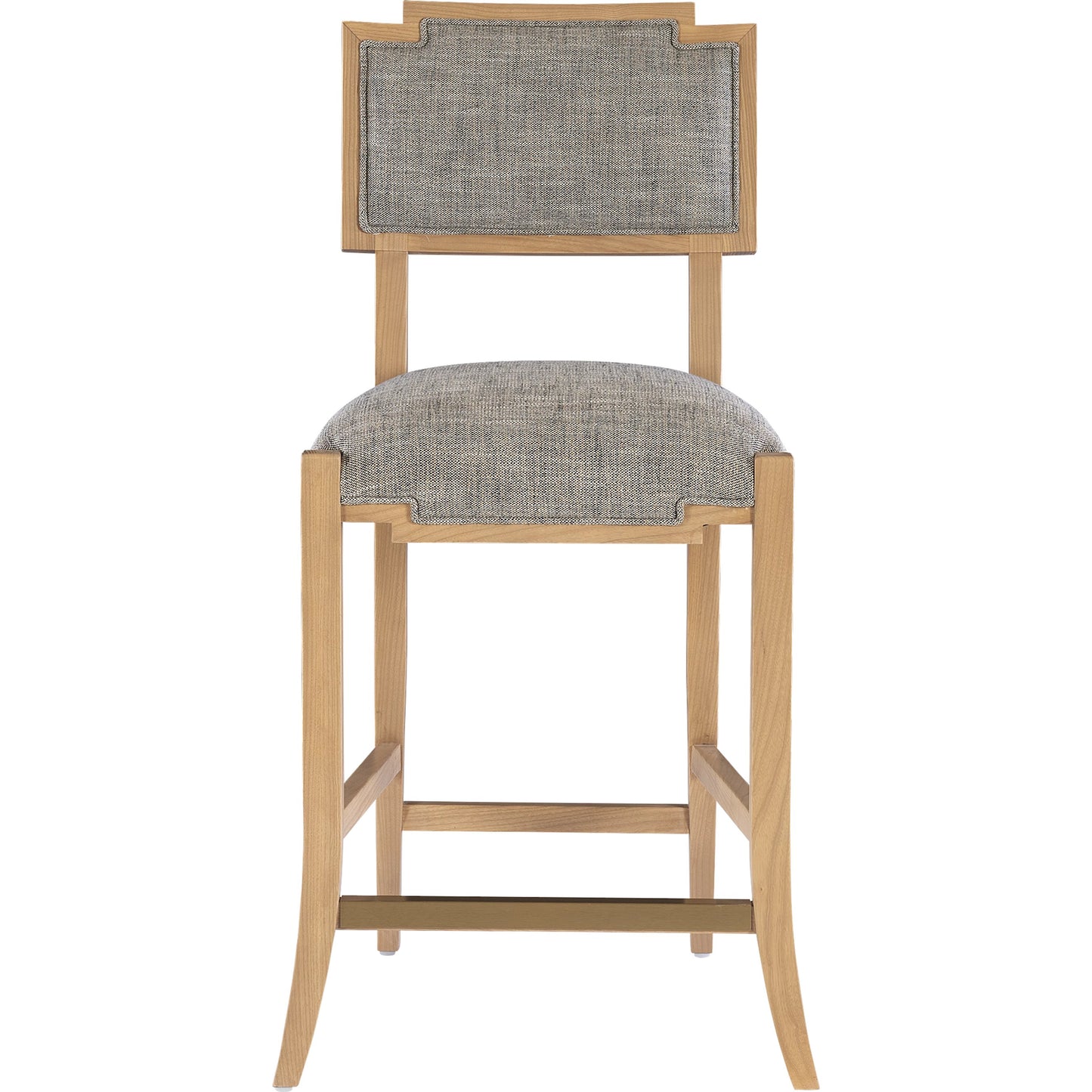 004 SI-2191783 | Additional Silo | Melanie Counter Stool by Currey and Company in blonde ash wood, brass. Made from ash wood, brass in a transitional style.