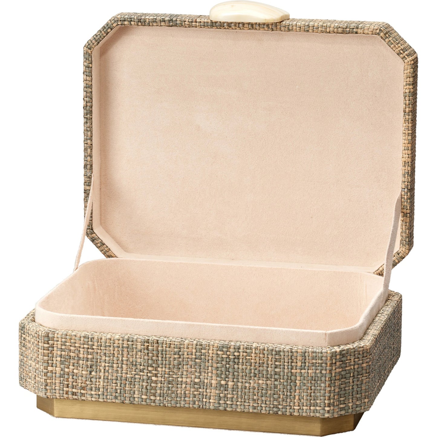 003 SI-2146416 | Additional Silo | Eden Box by Jamie Young. Made from raffia, ox bone, chambrey in a cottage & farmhouse style.