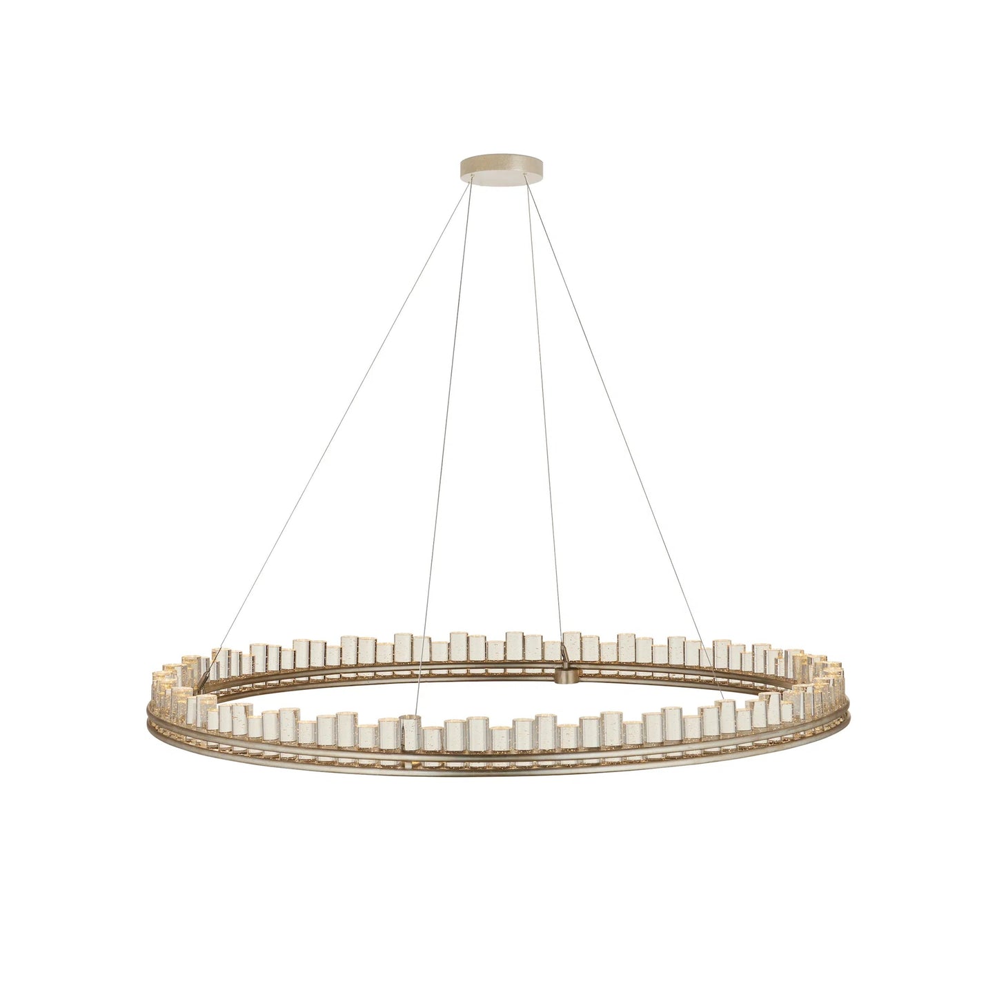 011 SI-2191808 | Additional Silo | Pleiades Chandelier by Currey and Company in contemporary silver leaf, contemporary silver, clear. Made from wrought iron, seeded crystal in a modern style.