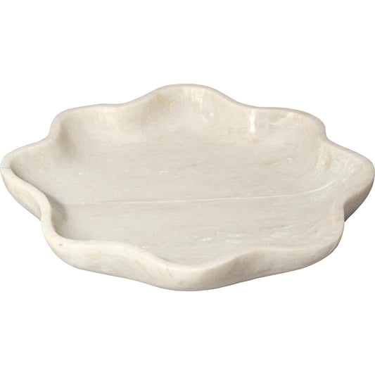 001 SI-2531166 | Primary Silo | Frill Bowl by Jamie Young in white and white marble. Made from marble in a unique style.