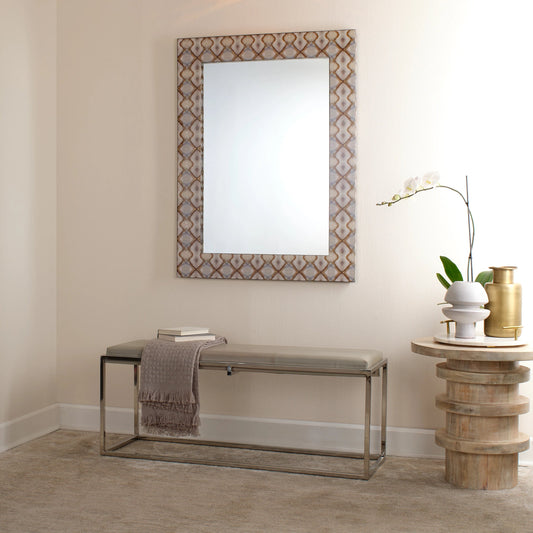 Kaleidoscope Rectangle Mirror by Jamie Young in kaleidoscope. Made from mdf in a eclectic & global style.