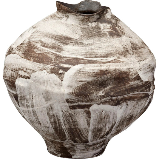 001 SI-2249073 | Primary Silo | Maurice Vase by Jamie Young in brown and cream, brown. Made from ceramic in a modern style.