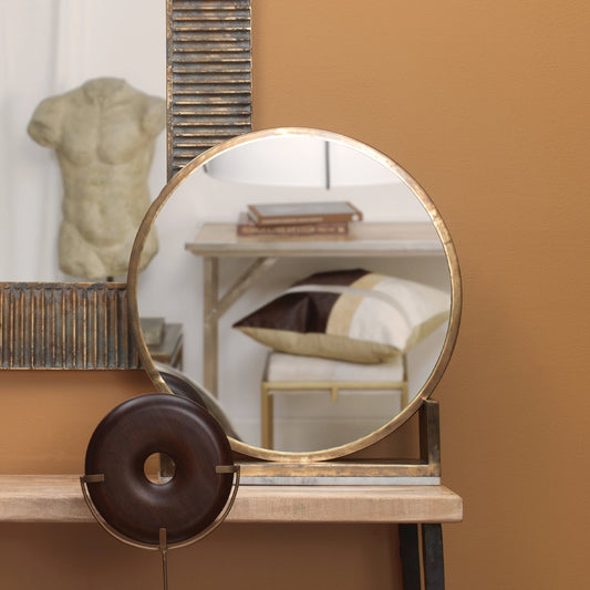 Odyssey Standing Mirror by Jamie Young. Made from metal in a modern style.