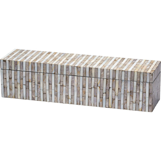 Roosevelt Box by Jamie Young. Made from mother of pearl, acrylic, mdf in a eclectic & global style.
