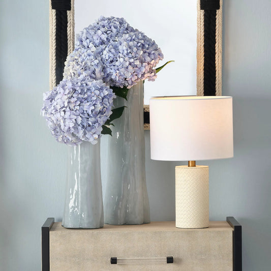 Sequoia Vase by Jamie Young in blue and pale blue glass. Made from glass in a modern style.