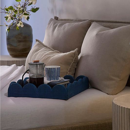 Wonderland Tray by Jamie Young. Made from raffia in a modern style.
