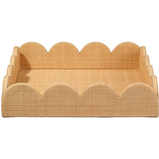 Wonderland Tray by Jamie Young. Made from raffia in a modern style.