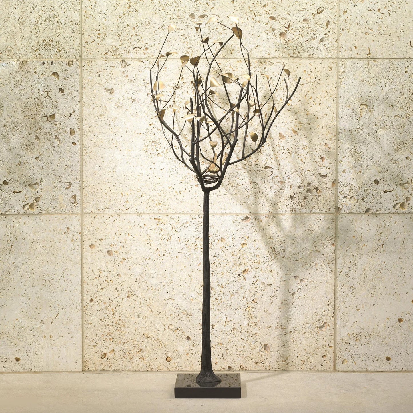 003 SR-702227 | Lifestyle | Tree Sculpture by Global Views in statuary bronze, brass. Made from iron in a eclectic & global style.
