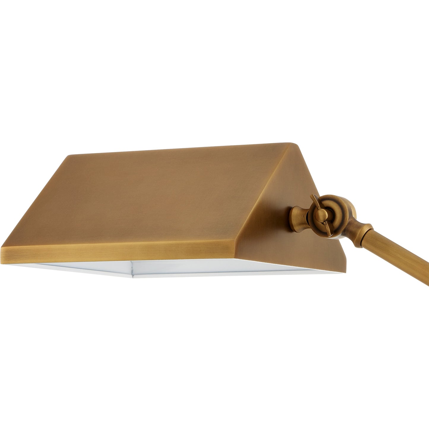 006 SI-2007853 | Closeup | Repertoire Floor Lamp by Currey and Company in antique brass, white. Made from metal, marble in a modern style.