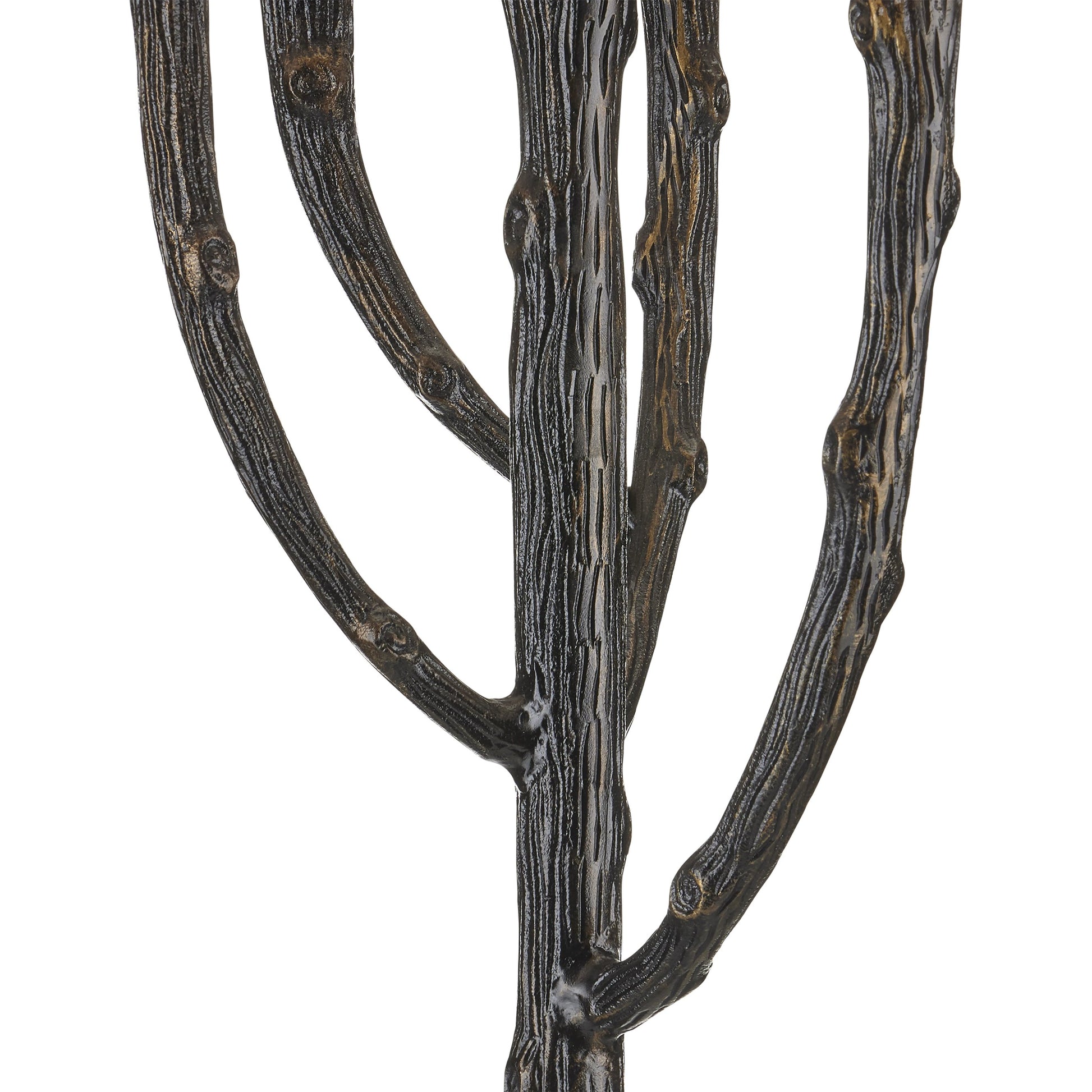 Mangrove Floor Lamp by Currey and Company in bronze. Made from cast aluminum in a cottage & farmhouse style.