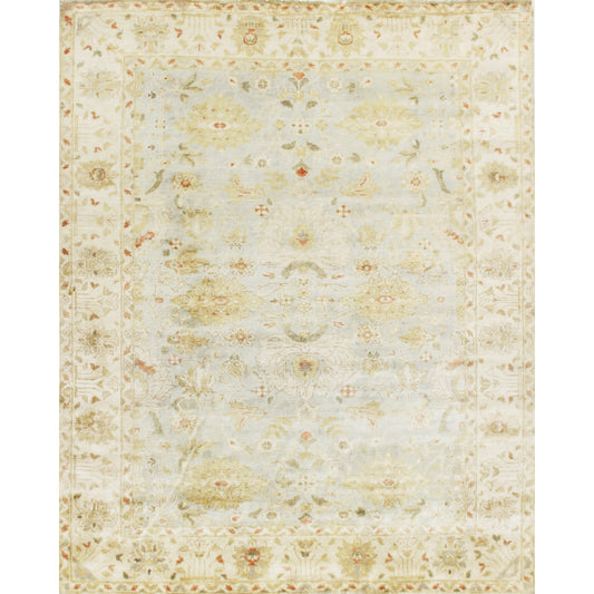 002 SI-1826999 | Primary Silo | Antique Weave Oushak 8000 Rug by Exquisite Rugs in light blue, ivory. Made from new zealand wool in a unique style.