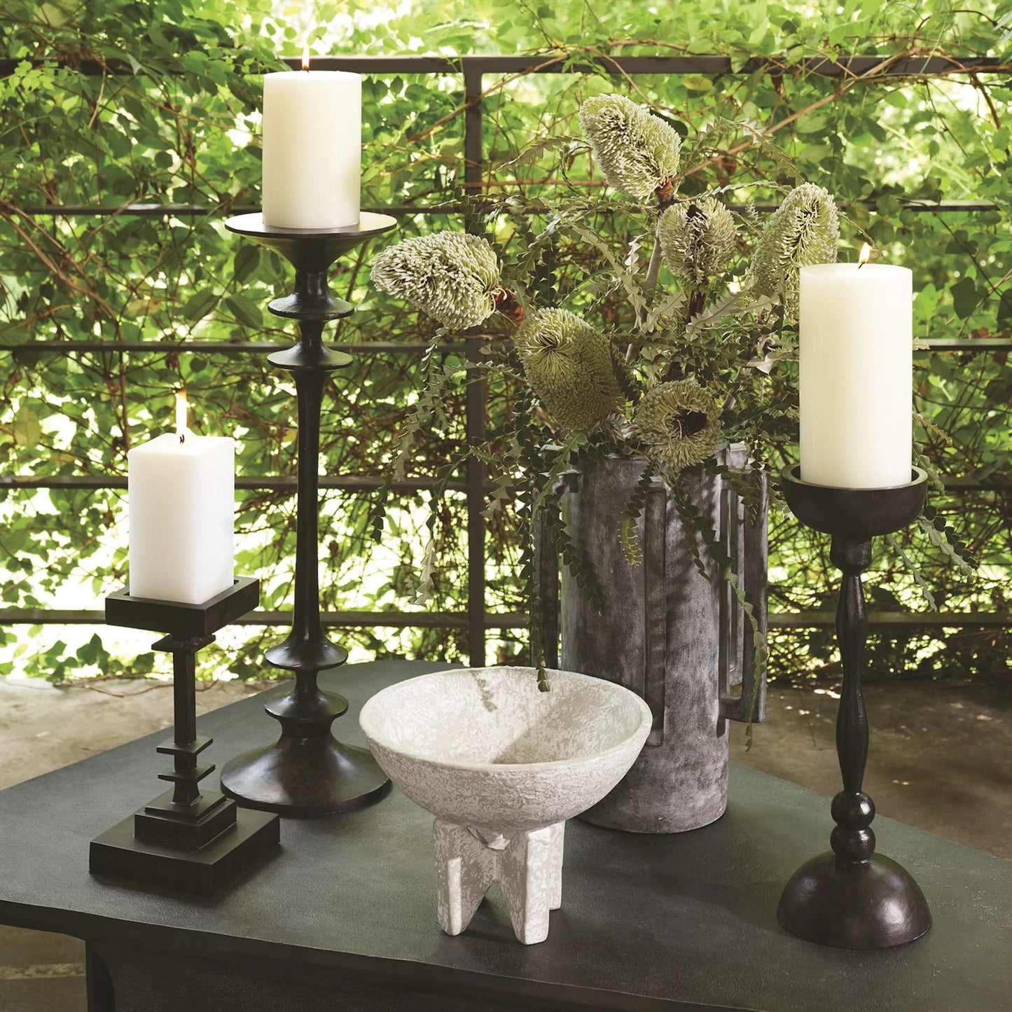 005 SI-2323339,SI-2323340,SI-2323341 | Lifestyle | Corentin Candle Holder by Global Views. Made from unique in a traditional style.