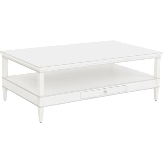 000 SI-2636021 | Primary Silo | Camille Cocktail Table by Fairfield Chair in white. Made from rubberwood solids in a unique style.
