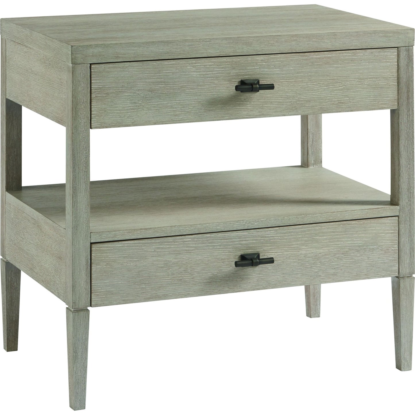 001 SR-813429 | Additional Silo | Midtown Nightstand by Universal Furniture in matte black and flannel. Made from unique in a coastal style.