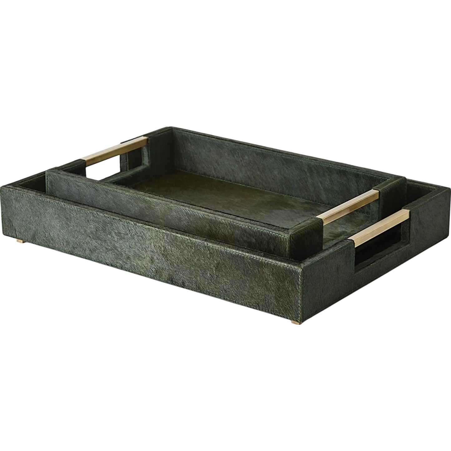 001 SI-2324182,SI-2324183 | Primary Silo | Posh Tray by Global Views in green and brass. Made from unique in a unique style.
