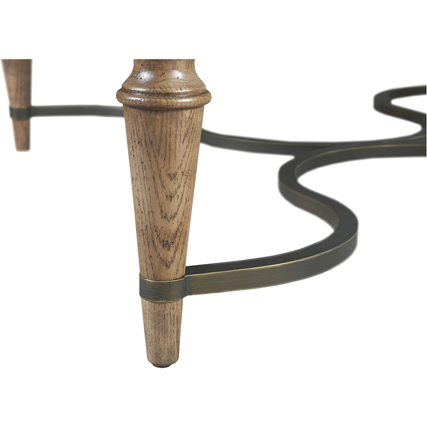 003 SI-2635852 | Closeup | Cheneais Square Cocktail Table by Fairfield Chair in brown and french oak. Made from select red oak solids in a unique style.