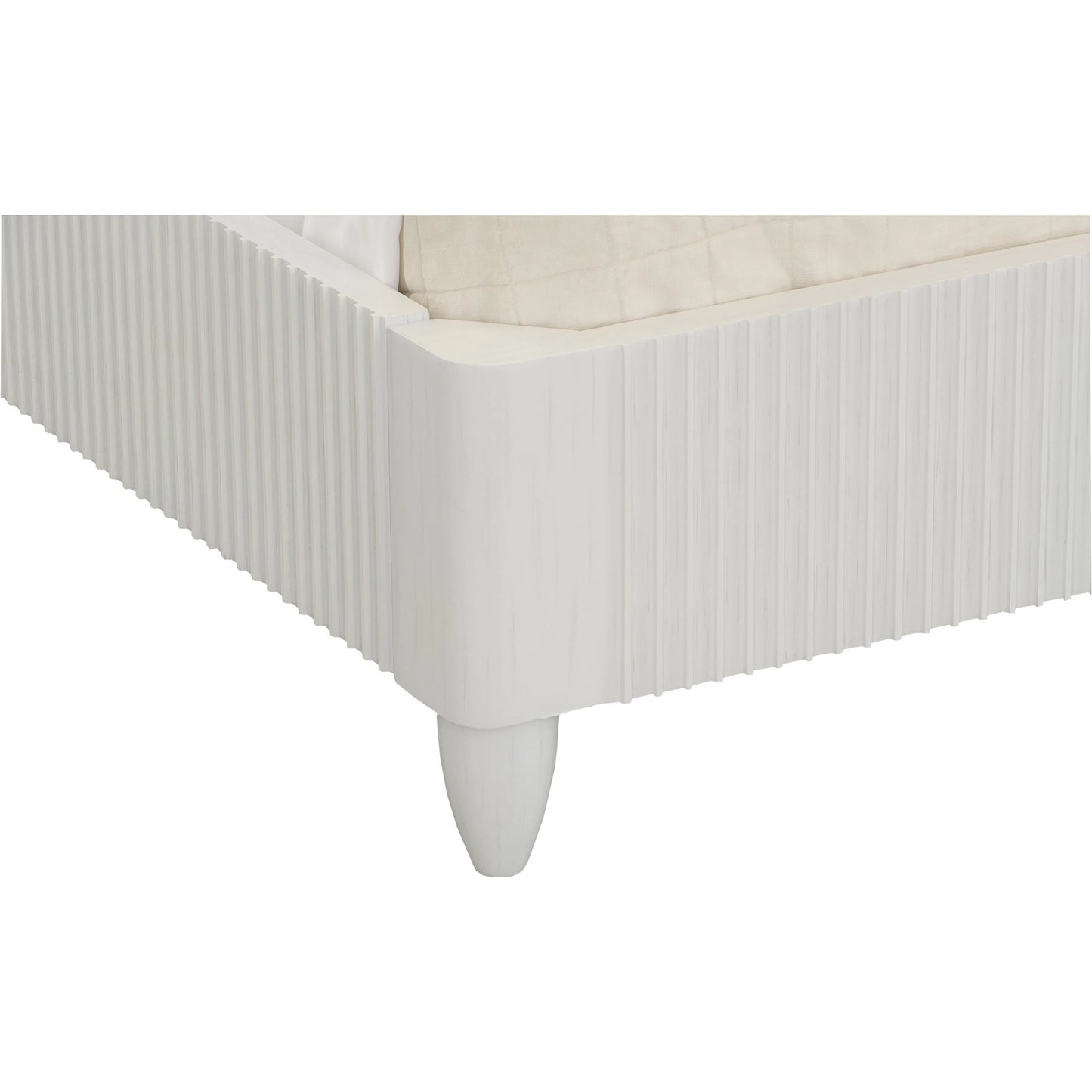 003 SI-2635893 | Closeup | East Camden Bed by Fairfield Chair in white and pearl. Made from metal accents, poplar solids, veneers in a unique style.