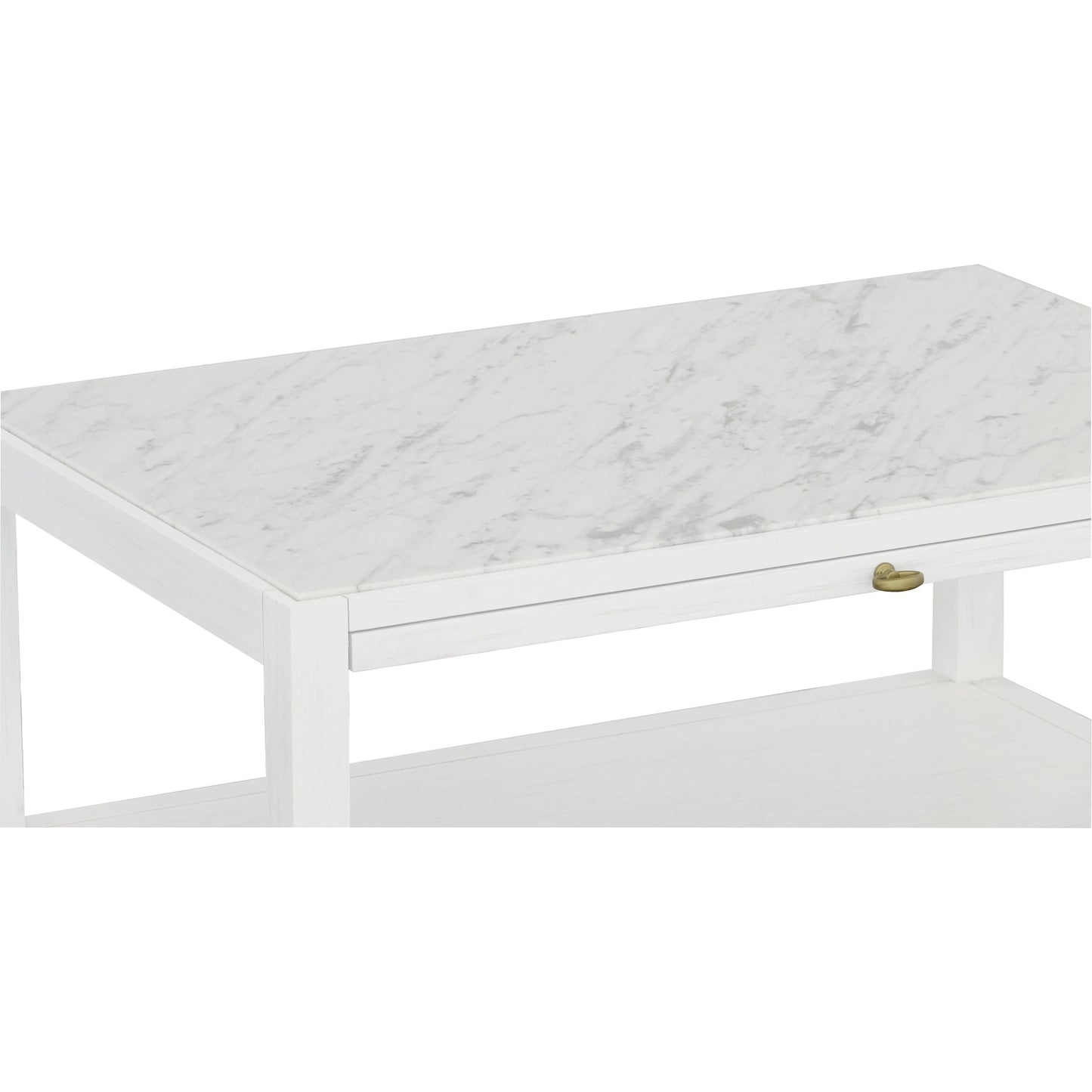 006 SI-2635896 | Unknown | East Camden Nightstand by Fairfield Chair in white and pearl. Made from metal accents, poplar solids, veneers in a unique style.