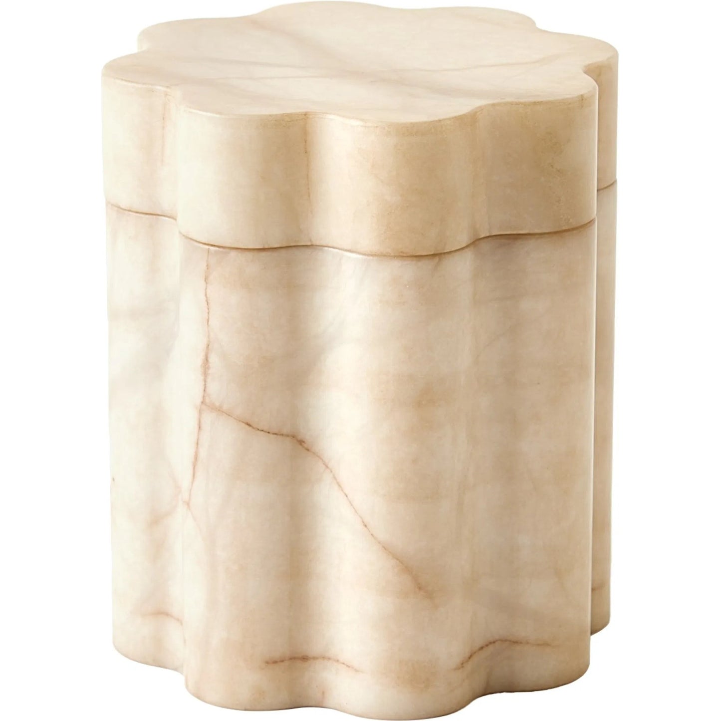 008 SI-2445778 | Additional Silo | Cumulus Alabaster Tall Box by Global Views in cream. Made from alabaster in a unique style.