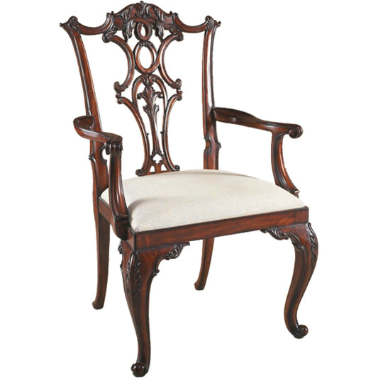 Cabriole Arm Chair by Maitland-Smith. Made from unique in a traditional style.